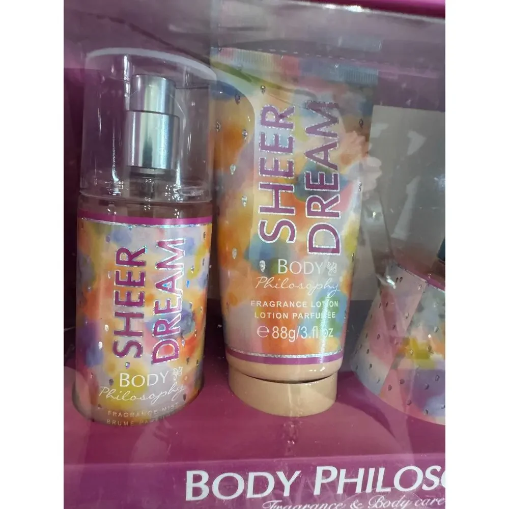 Body Philosophy Sheer Dream Raspberry Punch Citrus Buzz 4 piece body care set